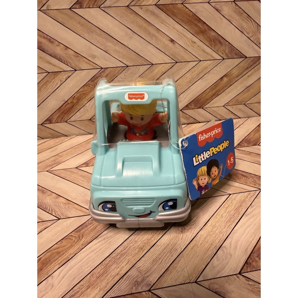 Fisher Price Little People Blue Pick Up Truck Jeep Help A Friend W/figure - Picture 6 of 7